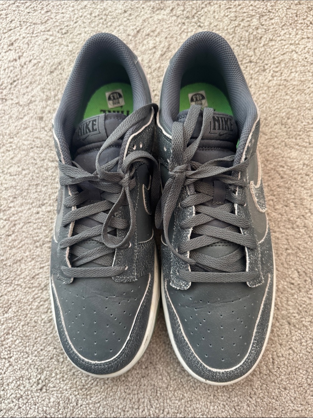 Nike Men’s Dark Gray Low-Top Sneakers with White Sole